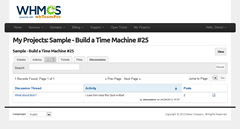wbTeamPro Client Default Discussion List View