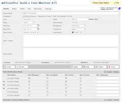 wbTeamPro Project Notification Options